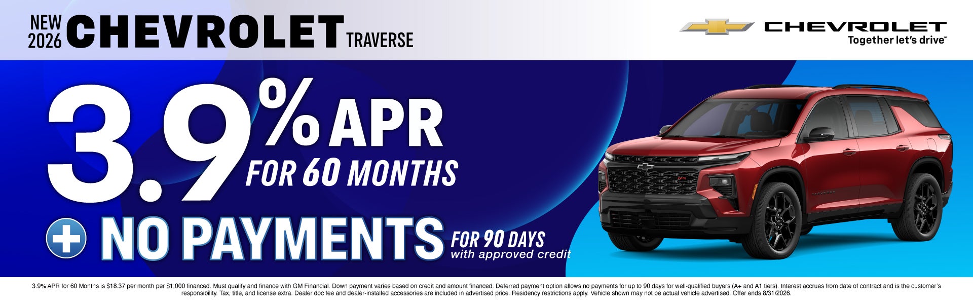 NEW 2026 CHEVROLET TRAVERSE