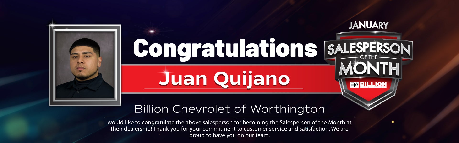 SALESPERSON OF THE MONTH