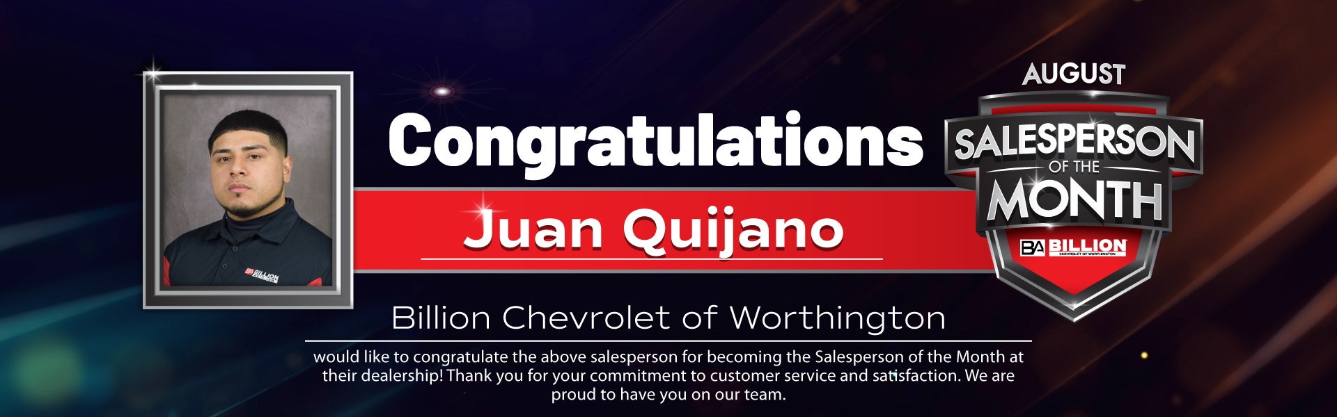 SALESPERSON OF THE MONTH
